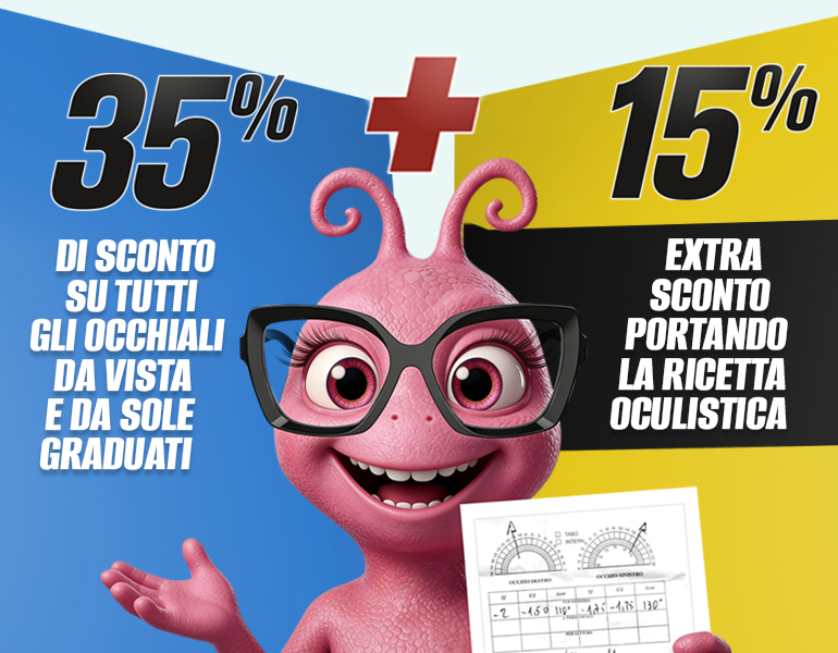 Sconto su occhiali da vista se porti la ricetta oculistica